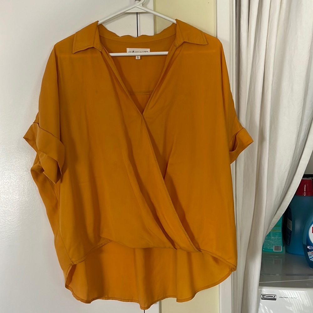Lou & Grey for Loft size L Goldenrod top